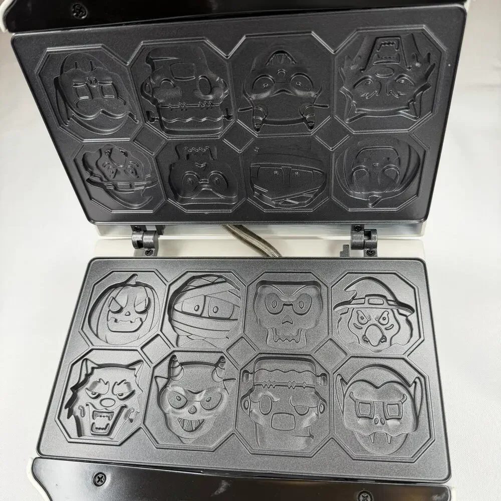 SugarWhisk Spooky Halloween Mini Waffle Maker SW-HWWM01 8 Character Nonstick